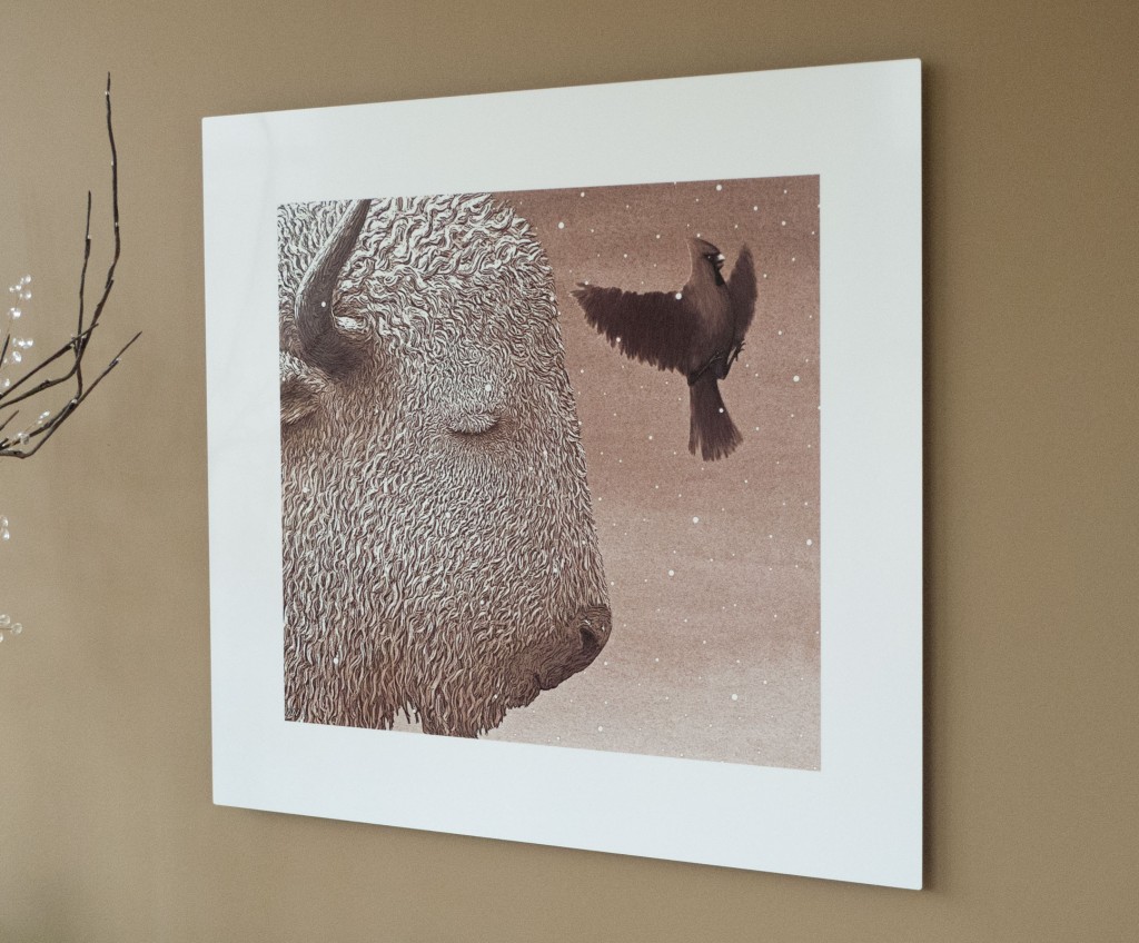 Buffalo Gal; 1999; sepia; print on aluminum hanging