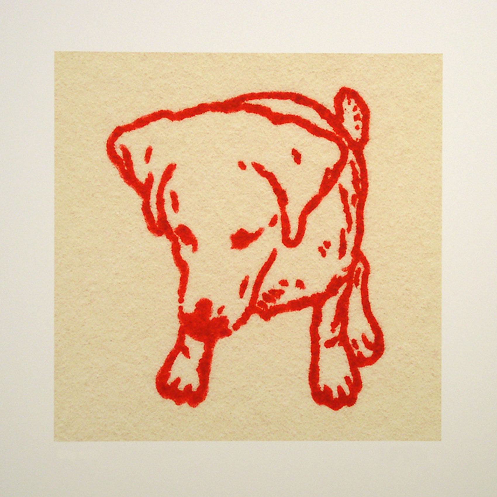 Eloise; red; 2007; image size 10" x 10"